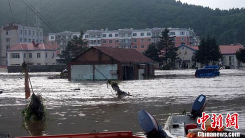 圖：吉林省永吉縣遭遇特大洪災縣城被淹