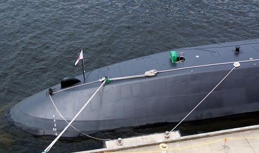 資料圖：日本海軍親潮級(jí)潛艇艇艏特寫