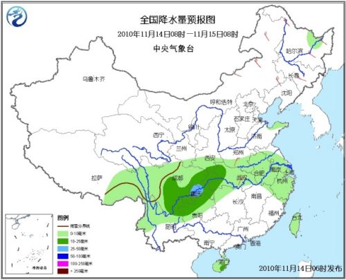 全國降水量預報圖