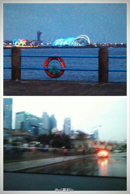 臺(tái)風(fēng)達(dá)維來襲 網(wǎng)友實(shí)拍青島前海