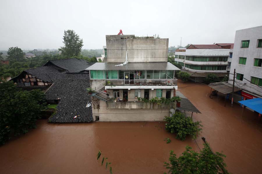 重慶大足遭受有史以來最強暴雨