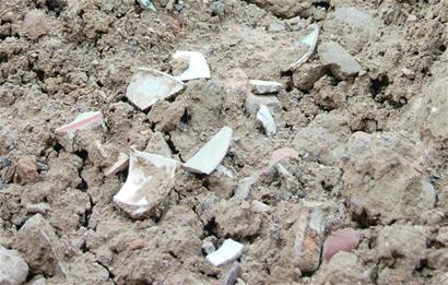 青島膠州護城河邊挖出宋明清3朝古瓷片 見證昔日繁華