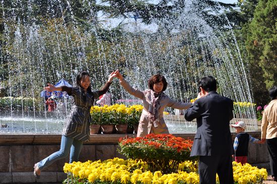 青島中山公園30萬盆菊花爭(zhēng)奇斗艷