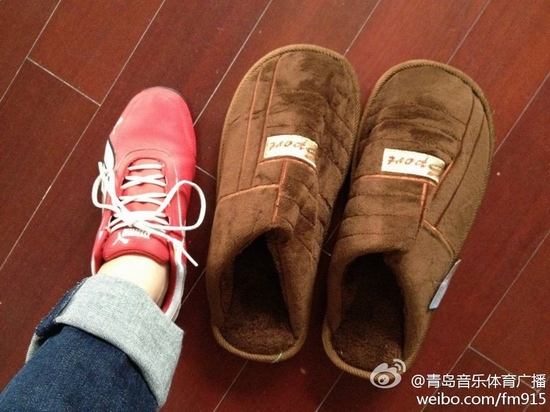 麥蒂入住的酒店，為其準(zhǔn)備好了大號(hào)的拖鞋