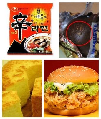 德芙蠕蟲巧克力 致癌辛拉面 大腸桿菌漢堡 活蟲85度C面包 好時(shí)活蛆巧克力