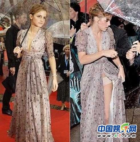 女星走紅毯選錯(cuò)禮服引來尷尬 走光真是擋都擋不住啊