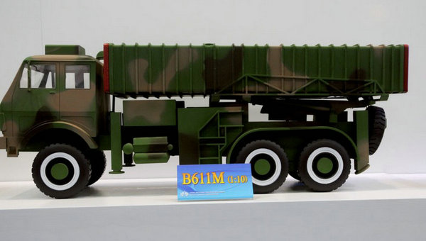 資料圖：B-611M導彈發(fā)射車。