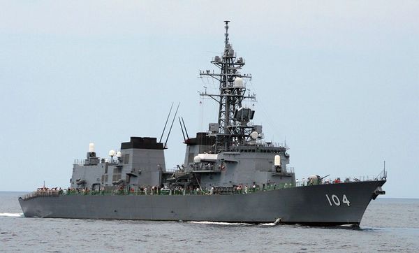 資料圖：日本自衛(wèi)隊(duì)霧雨號護(hù)衛(wèi)艦。