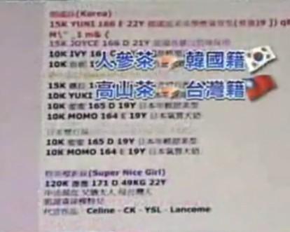 韓國(guó)嫩模集體赴臺(tái)灣賣(mài)淫喊價(jià)10萬(wàn) 交易照曝光
