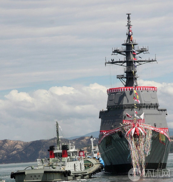 資料圖：日本海上自衛(wèi)隊冬月號驅(qū)逐艦。