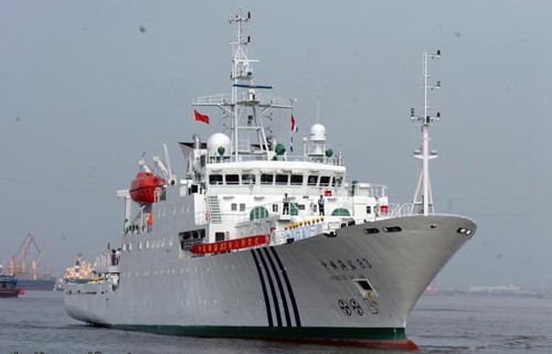 資料圖：海監(jiān)83艦是目前中國最先進(jìn)的海洋調(diào)查船。.