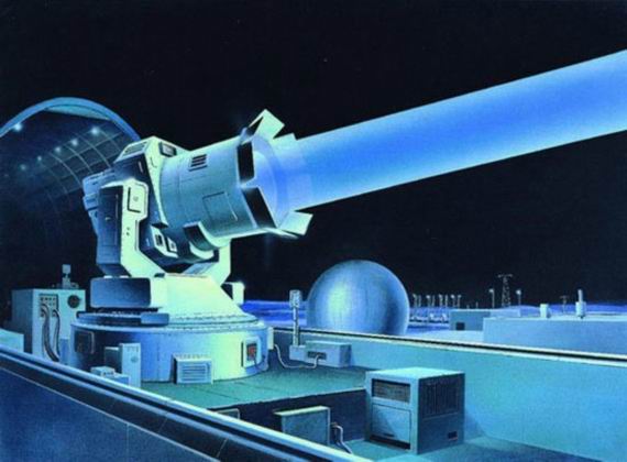 原文配圖：地基高能反衛(wèi)星武器示意圖。