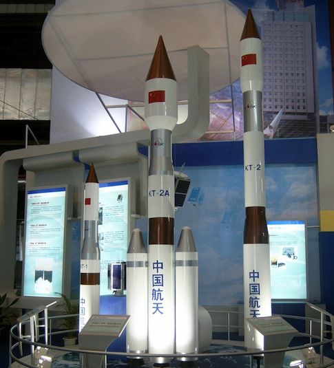 資料圖：中國(guó)KT-2A火箭。