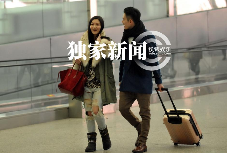 李彩樺富二代男友曝光 機場相擁