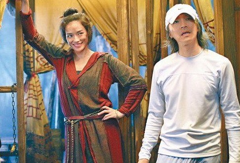 周星馳與舒淇拍攝《西游降魔篇》片期間合作無間。（資料圖）
