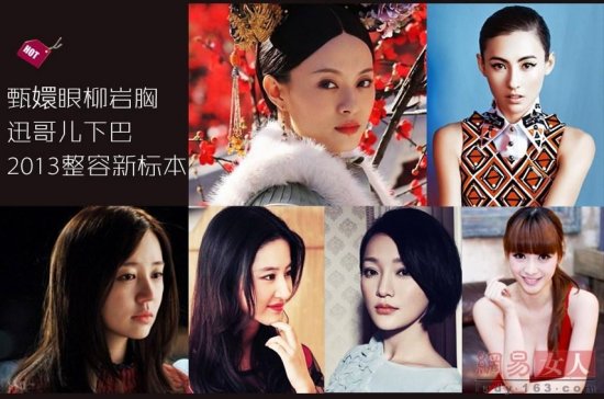 2013娛樂(lè)圈整容新標(biāo)本：甄嬛眼柳巖胸舒淇嘴 