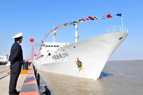 資料圖：中國目前最大漁政船中國漁政206船開赴釣魚島維權。
