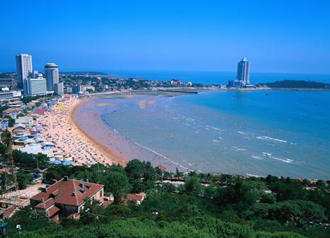 The Number One Bathing Beach is located at Huiquan Bay, Qingdao. The Number One Bathing Beach is located at Huiquan Bay, Qingdao.