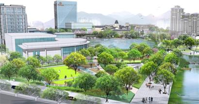 李村市區(qū)開建最大景觀湖 仿造紐約公園 李村市區(qū)開建最大景觀湖 仿造紐約公園